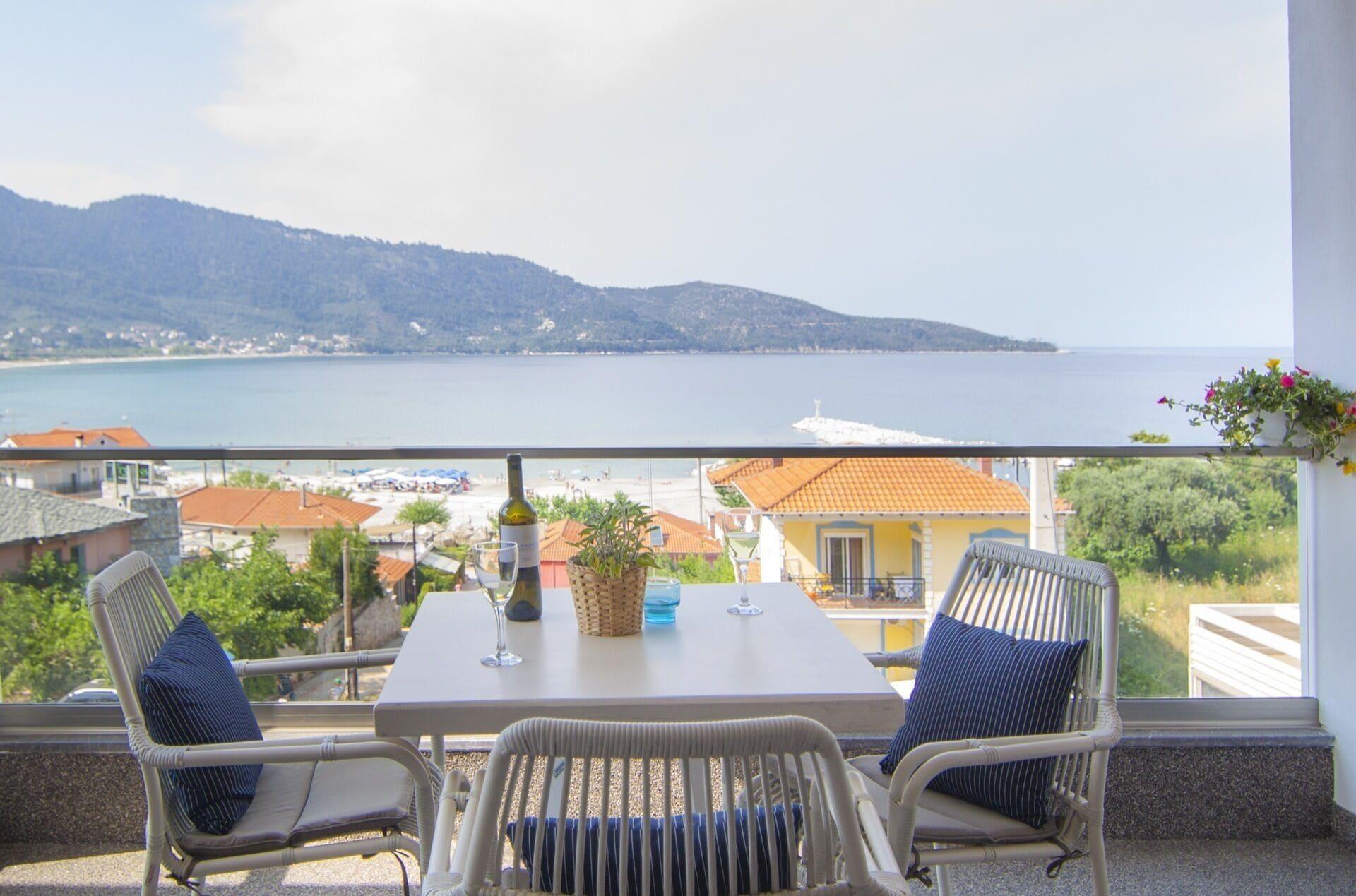 Ntinas Villa With Sea View Skala Potamia  Exteriör bild